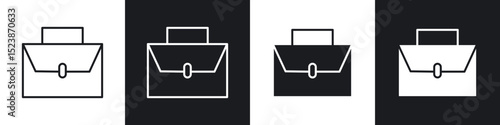 Briefcase icons vector graphics for web designs