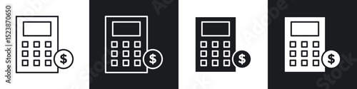 Budget icons vector graphics for web designs