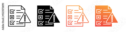 Risk Multiple Style Icon Set Vector 