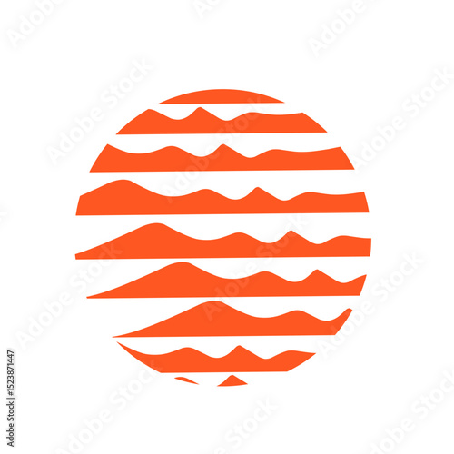 round abstract colored hand scribbled shapes