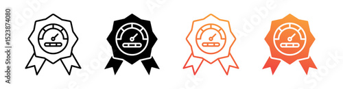 Best Performance Multiple Style Icon Set Vector 