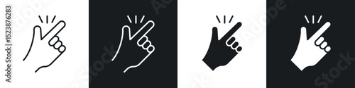 Easy icons in solid and stroke graphics