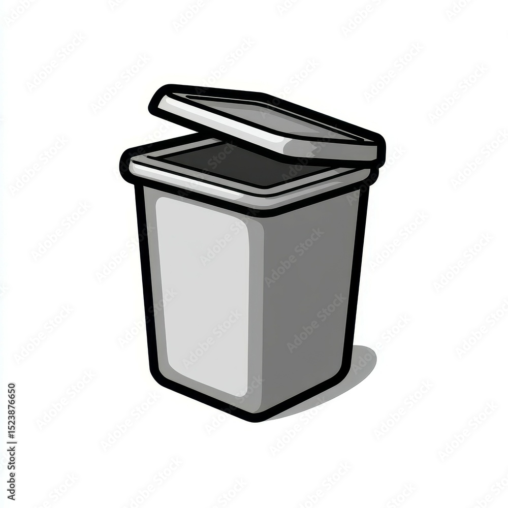 Open Top Can Vector Icon Graphic Open Top Can Vector Icon Graphic