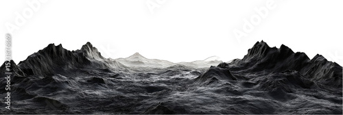 Abstract grayscale mountain range (1)