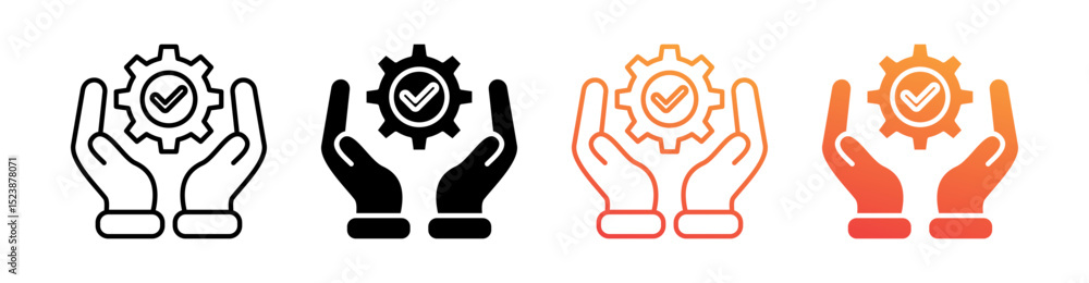 Obraz premium Support Service Multiple Style Icon Set Vector 