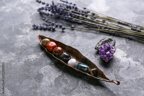 Set of chakra stones, cryst...