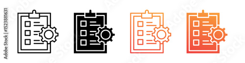 Project Multiple Style Icon Set Vector 