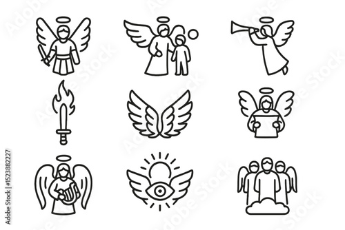 Angelic symbols and iconography: wings, halos, and trumpets in spiritual art