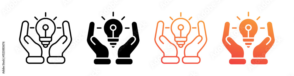 Obraz premium Solution Multiple Style Icon Set Vector