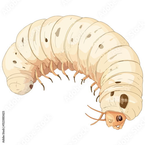 silkworm, insect, vector, transparent background, organism, bombyx mori, isolated, animal, nature