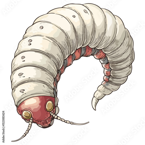 silkworm, insect, vector, transparent background, organism, bombyx mori, isolated, animal, nature