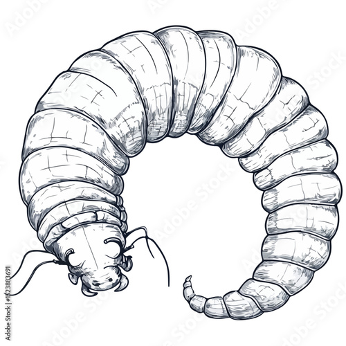 silkworm, insect, vector, transparent background, organism, bombyx mori, isolated, animal, nature