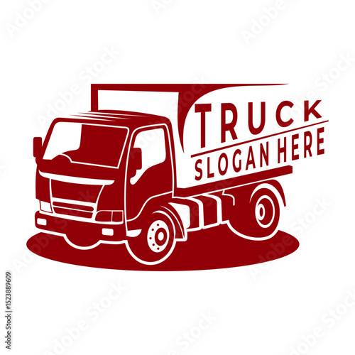 Truck company logo design vector template