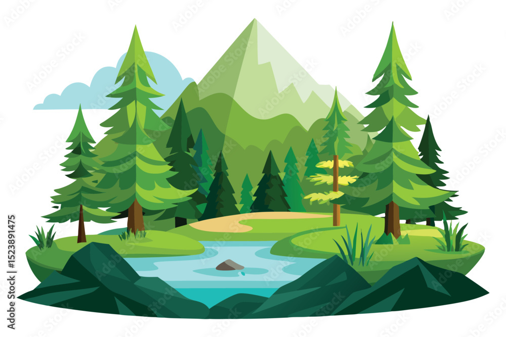 Fototapeta premium Forest landscape