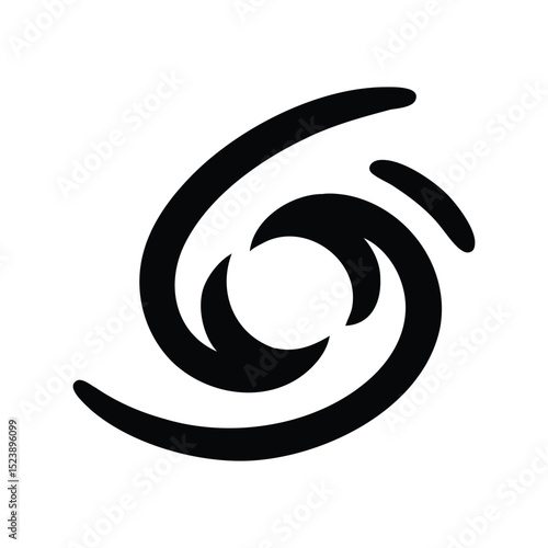 Galaxy swirl icon vector. Spiral galaxy illustration, cosmic swirl, space nebula design, celestial pattern, and universe symbol


