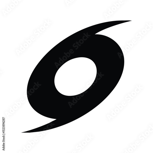 Black hole icon vector. Space cosmic phenomenon, gravitational singularity symbol, dark matter, galaxy core, and astronomy design

