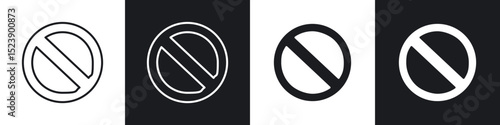 Blocked icons in flat and thin stroke style