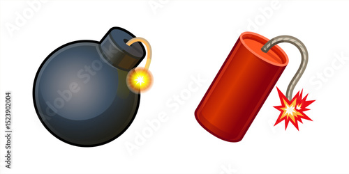 Bomb vector isolated icon. Emoji illustration. Bomb vector emoticon vector 10 eps.