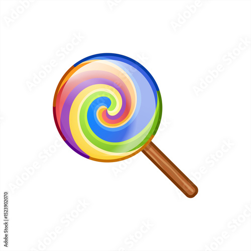 Emoji colorful lollipop sweet candies. Vector eps 10.
