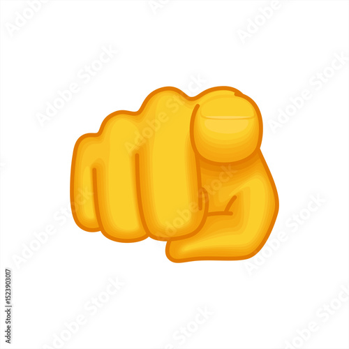 Emoji hand pointing finger at you, vector icon.