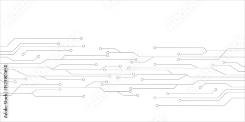 Abstract Circuit Board Design: Lines, Nodes, Connections, Technology, Innovation
