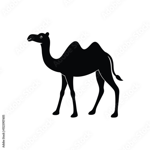 Camel Walking Vector Silhouette Earthy Curves