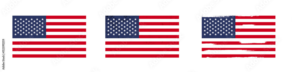 Naklejka premium USA flag. American flag vector illustration