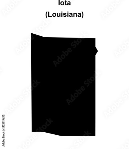 Iota (Louisiana) blank outline map