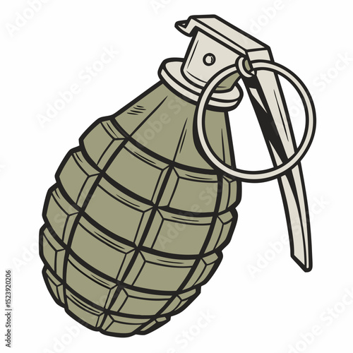 "Grenade – Military Weapon Vector Illustration"


