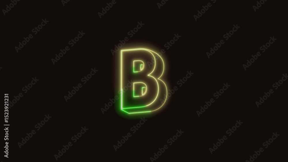 Alphabet B Neon Text Seamless Loop 4K (Black Background) | Animated Promotional Typography for Video Editing Alphabet B Neon Text Seamless Loop 4K (Black Background) | Animated Promotional Typography for Video Editing