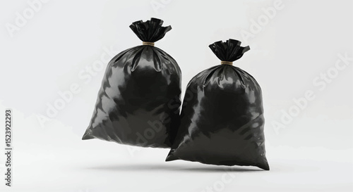 Two Black Trash Bags