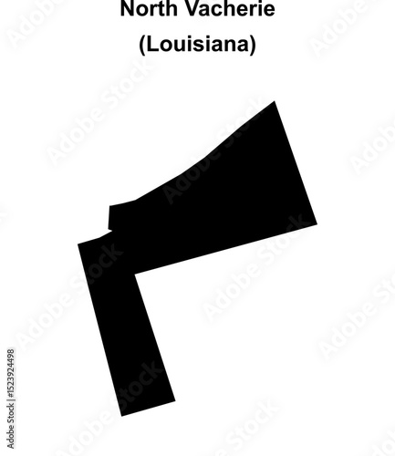 North Vacherie (Louisiana) blank outline map