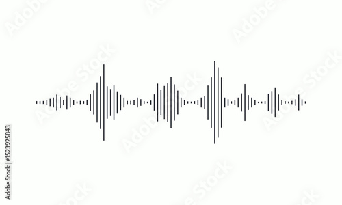 Audio waves as equalizer Background, Signal wave vector