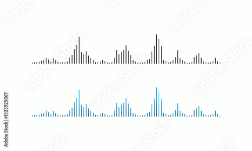 Audio waves as equalizer Background, Signal wave vector