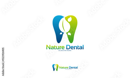 Nature Dental logo designs concept vector, Dental Clinic logo template