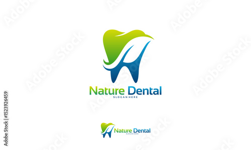 Free Download Nature Dental logo designs concept vector, Dental Clinic logo template - GFXLoad
