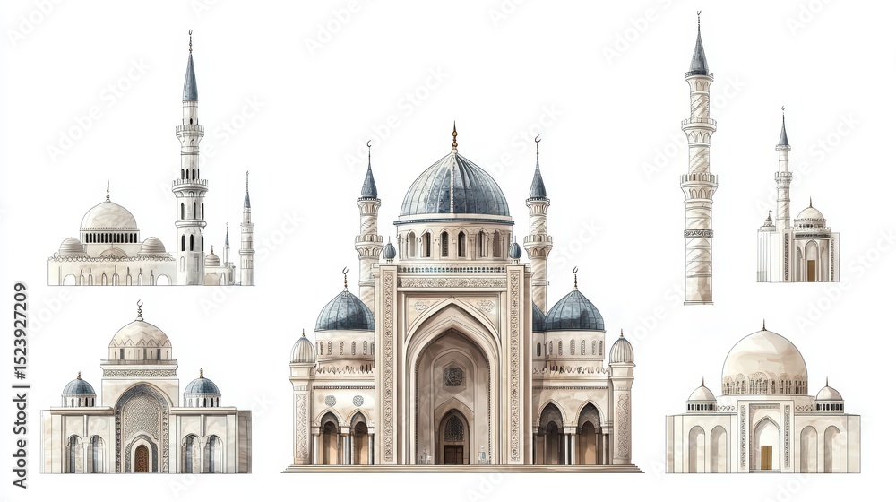 Obraz premium Islamic Mosques Collection. (8)