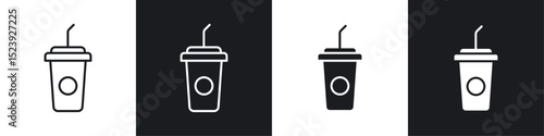 Swoosh Cup icon symbol collection on white background.