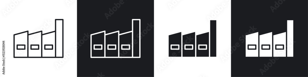 Industry icon symbol collection on white background. Industry icon symbol collection on white background.