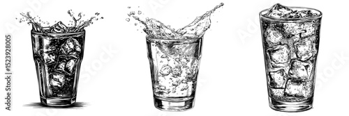 The fizzy, refreshing and sparkling effect of fizz water soda drink is created by bubbles rising upwards, showcasing realistic 3d modern effervesce and light clear liquid, similar to drink, mineral