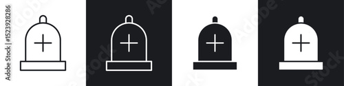Cowbell circle plus icon symbol collection on white background.