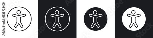 Universal access icon symbol collection on white background.