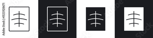 X ray icon symbol collection on white background.