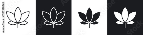 Cannabis icon symbol collection on white background.