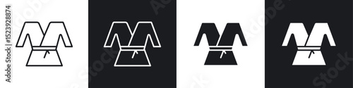 Uniform martial art icon symbol collection on white background.