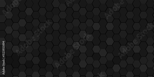 Abstract black texture background hexagon