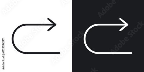 Redo icons collection in black and white filled and line versions
