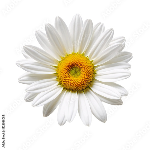 Single daisy flower on a transparent background