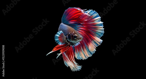 Vivid Betta A splash of finery against black