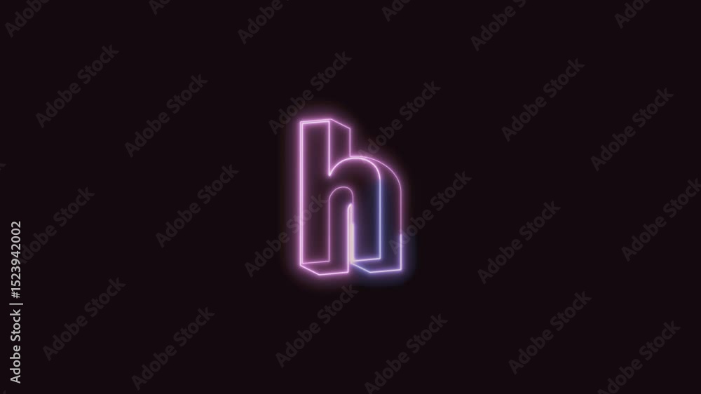 Alphabet h Neon Text Seamless Loop 4K (Black Background) | Animated Promotional Typography for Video Editing Alphabet h Neon Text Seamless Loop 4K (Black Background) | Animated Promotional Typography for Video Editing